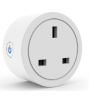 Tuya 16A UK WiFi Plug, Smart Wireless Outlet, Remote App Control, Alexa/Google Home, Timer, Safe, Fire Proof, Compact Design, No Metering, White